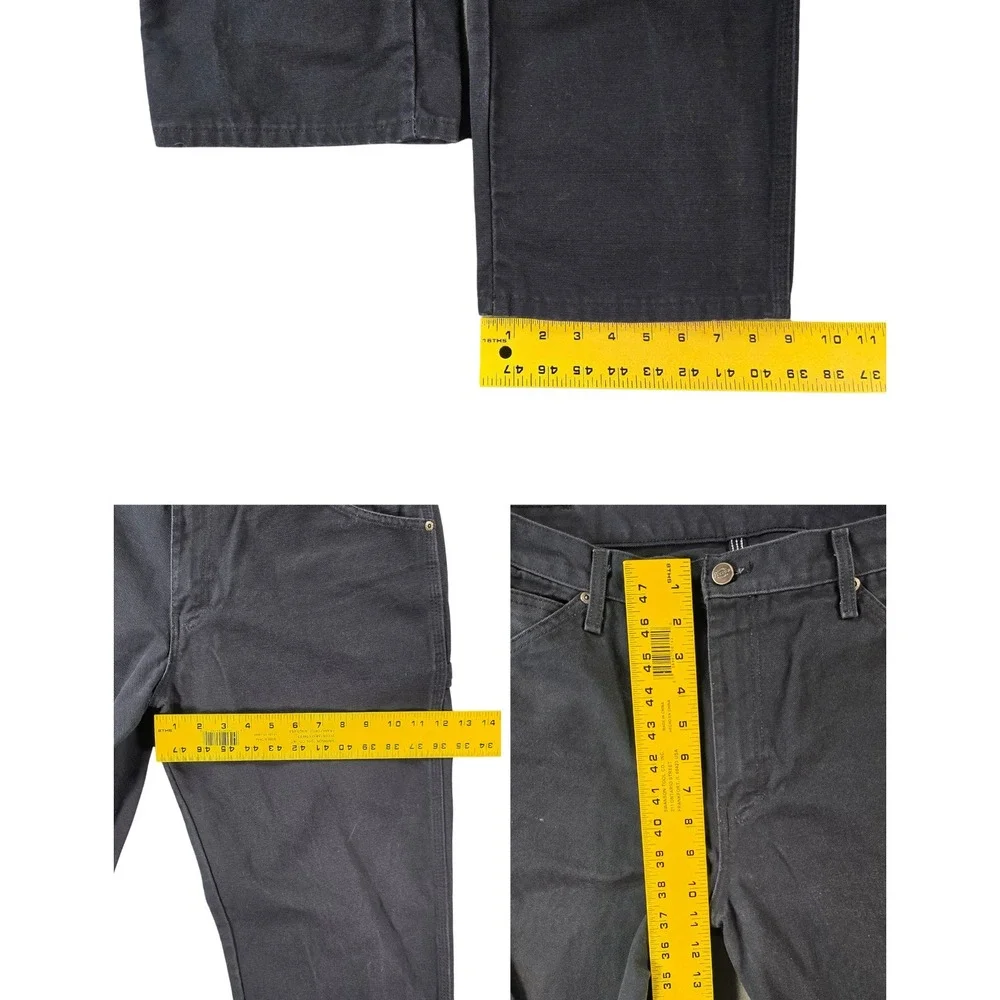 Dickies Carpenter Work Pants Men's 34x30 Black Utility Workwear